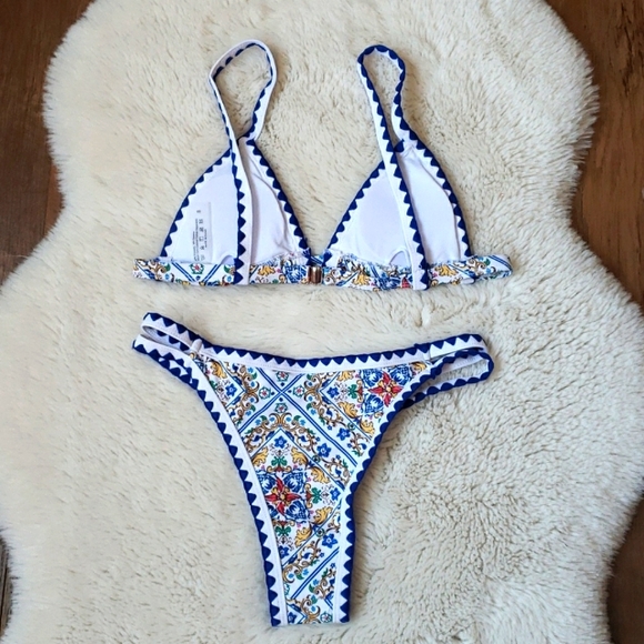 New Chrochet Triangle Bikini Set Swimsuit - Picture 7 of 8